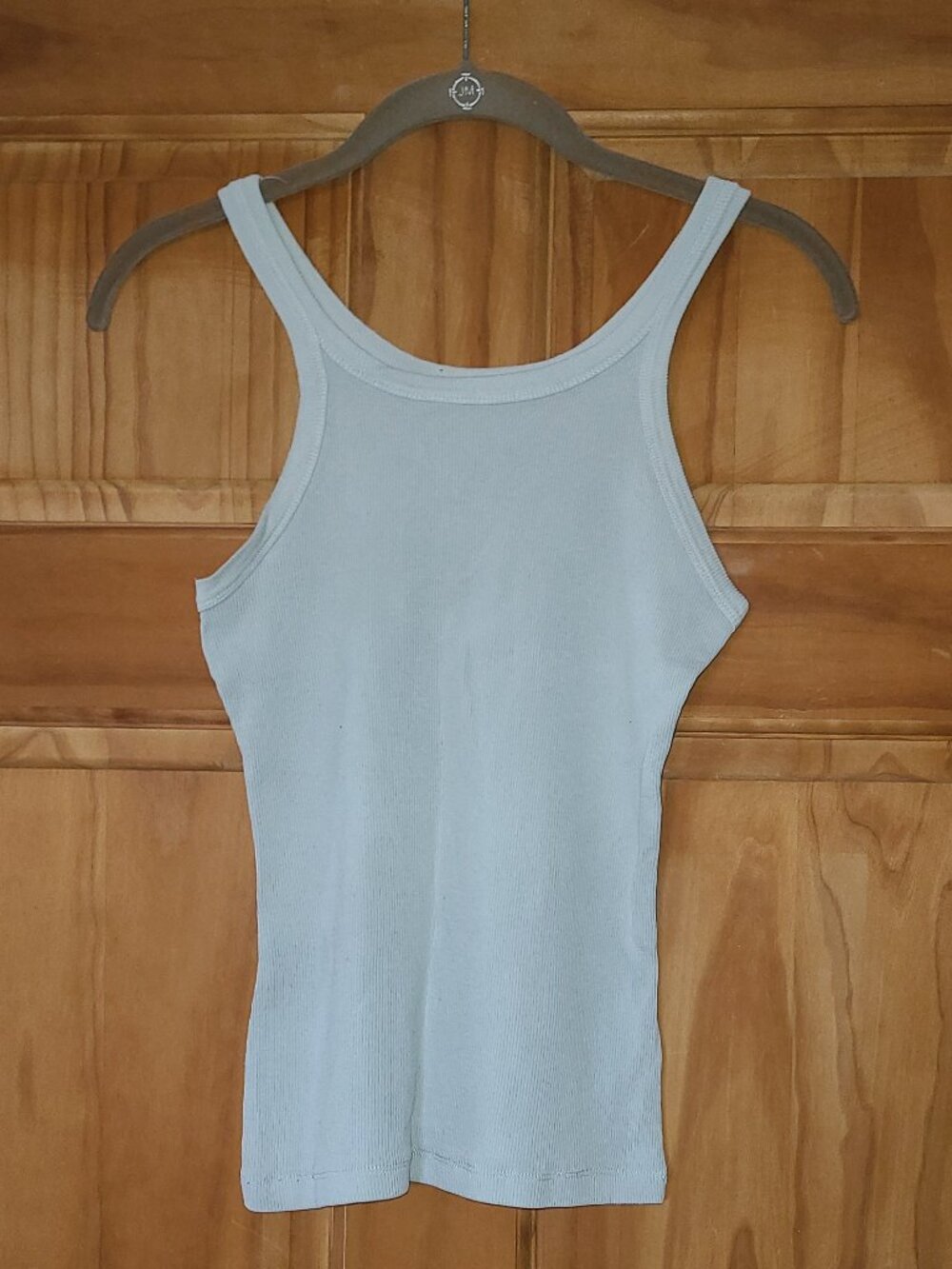 H&M White Ribbed Tank Top
